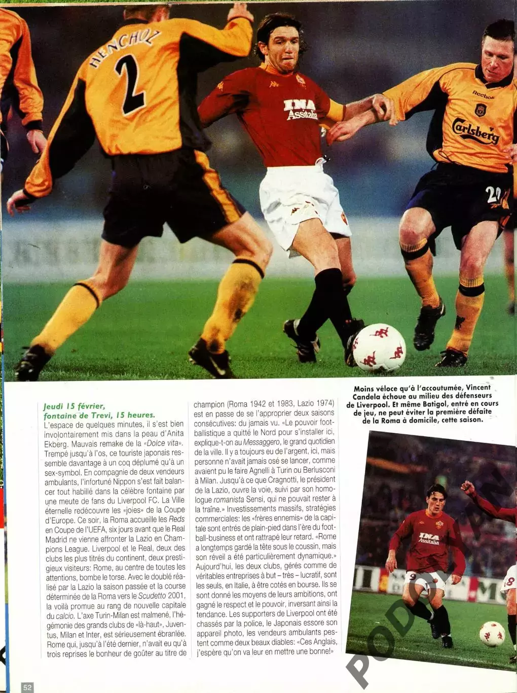 Футбол. Журнал ONZE Mondial (Франция). Март 2001 г. Андрей Шевченко. 2