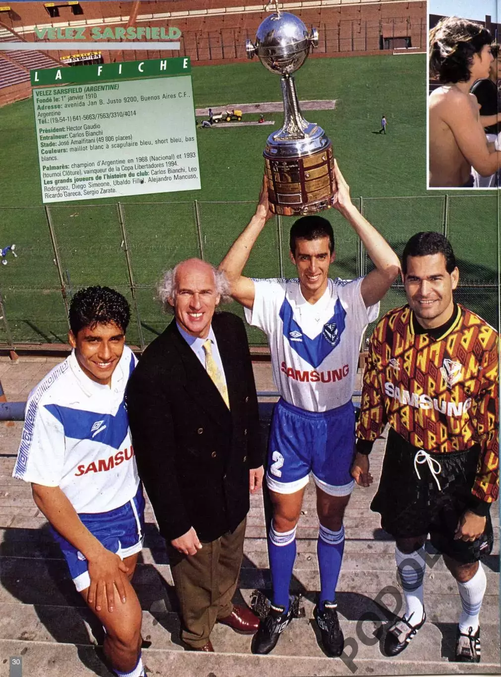 Футбол. Журнал ONZE Mondial (Франция). Октябрь 1994 г.Роналдо, Хаджи, Велес. 3