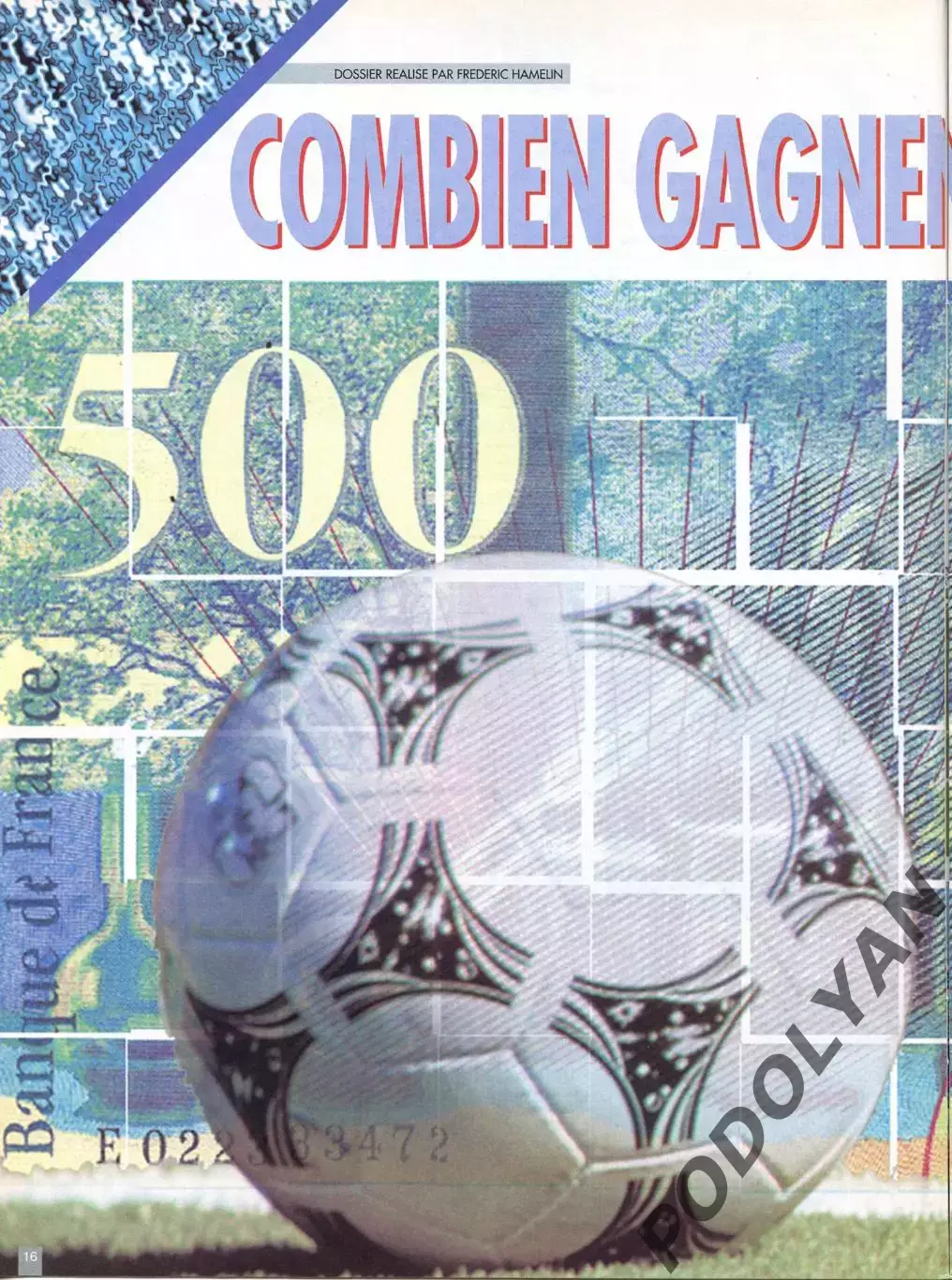 Футбол. Журнал ONZE Mondial (Франция). Апрель 1997 г. Италия, Рауль. 1