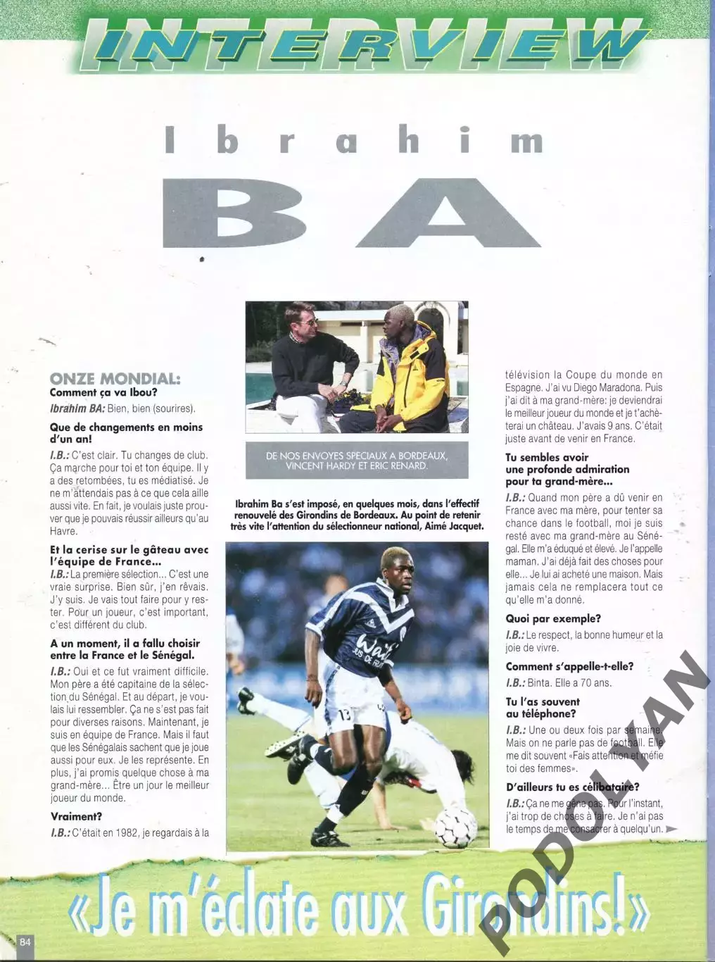 Футбол. Журнал ONZE Mondial (Франция). Апрель 1997 г. Италия, Рауль. 4