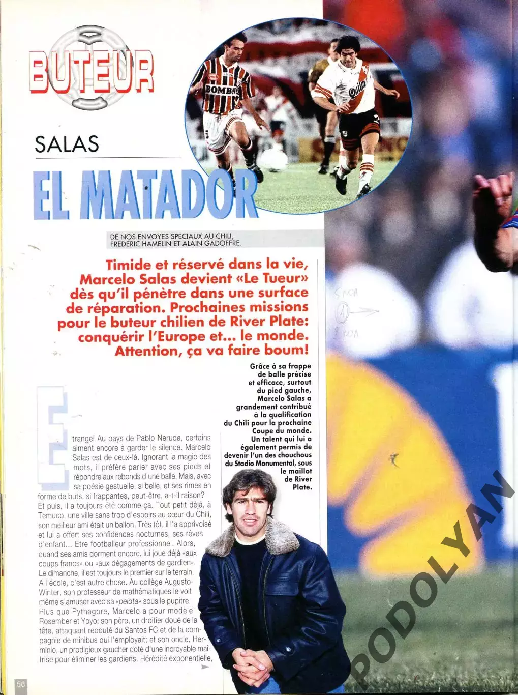 Футбол. Журнал ONZE Mondial (Франция). Февраль 1998 г. Англия, Салас. 3