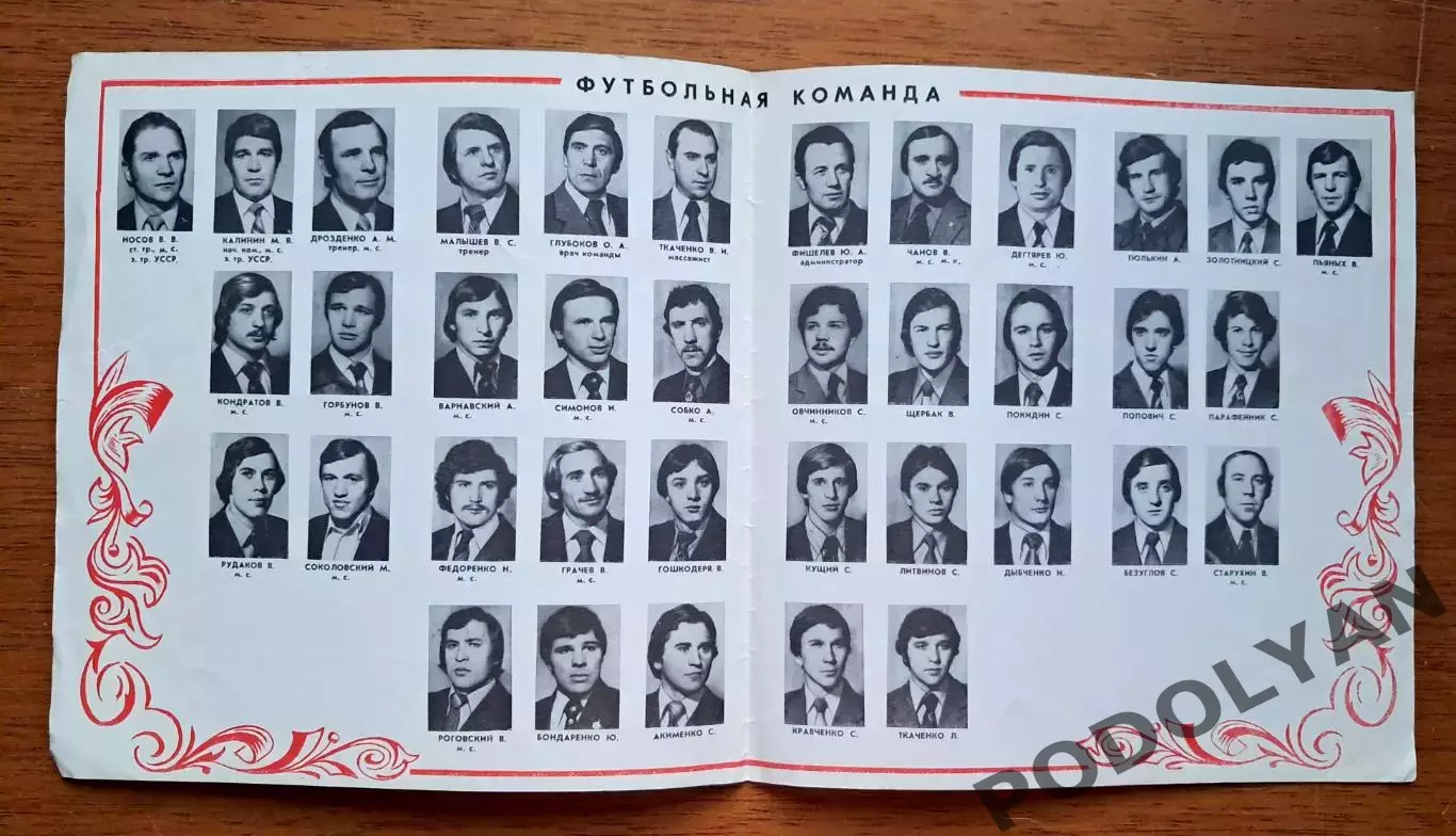 Футбол. Чемпионат СССР. Шахтер Донецк-1981. Календарь игр 1