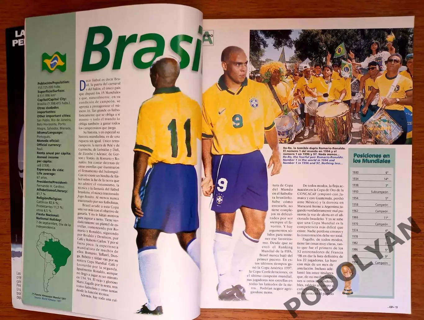 Футбол. Журнал France 1998. Официальное издание Федерации Южной Америки к ЧМ-98 1