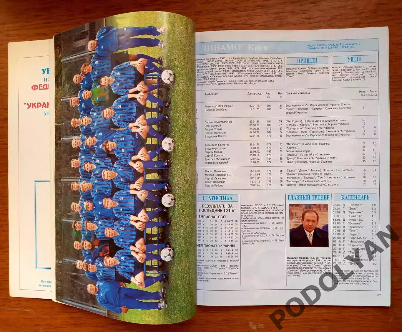 Футбол. Справочник. Украинский футбол. Высшая лига-1994-1995. ПОСТЕРЫ! 1