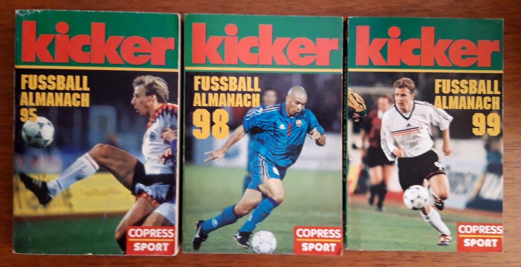 Футбол. Ежегодники Kicker (Германия). 1995, 1998, 1999