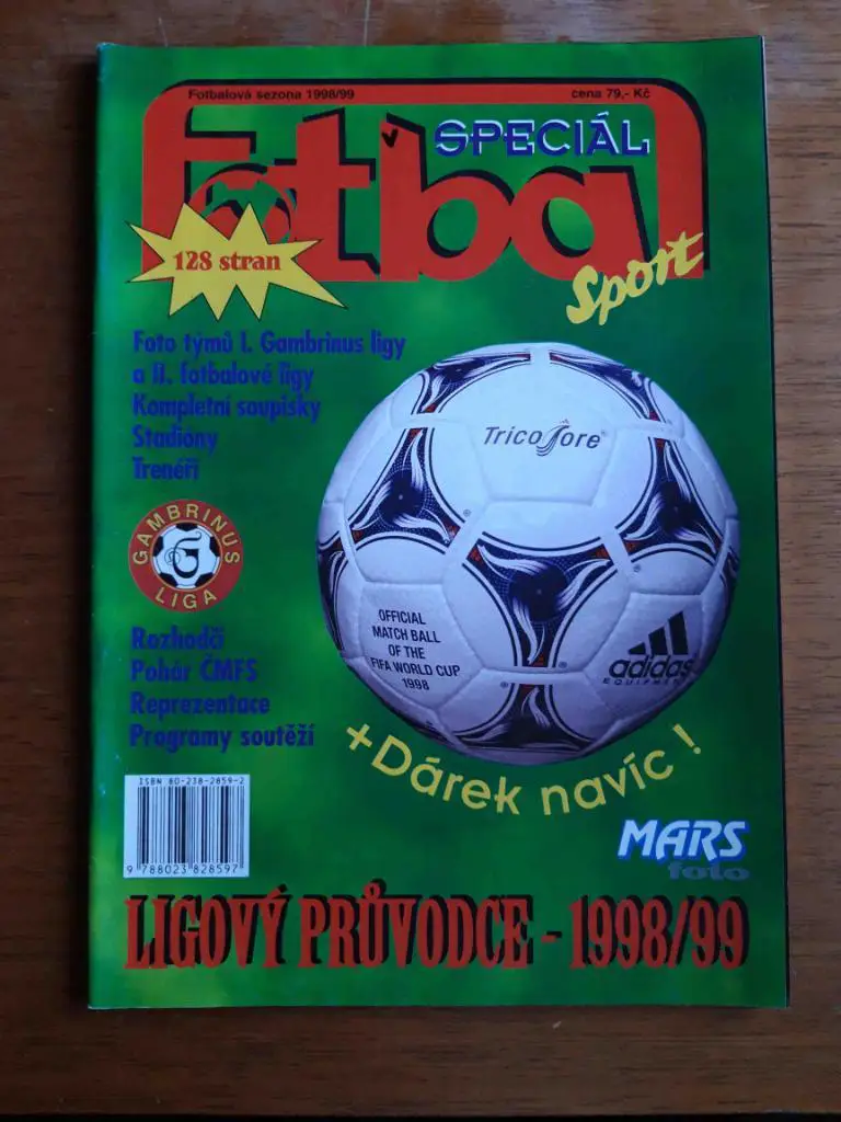 Футбол. Чехия. Ежегодник Fotbal. Сезон 1998-1999