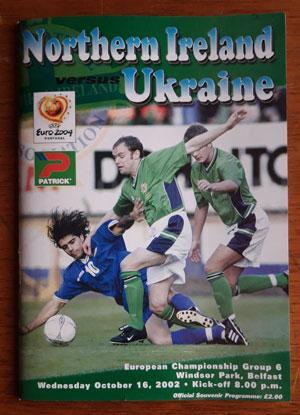 Футбол. Программа. Северная Ирландия - Украина. 16.10.2002. Отбор Евро-2004