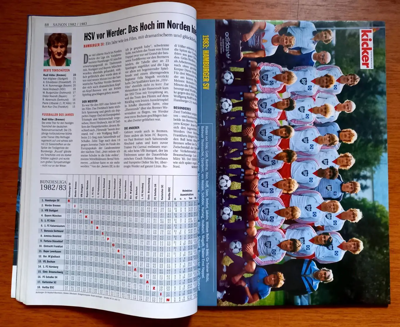 Футбол. Спецвыпуск Kicker (Германия) к 40-летию Бундеслиги. Постеры чемпионов 2