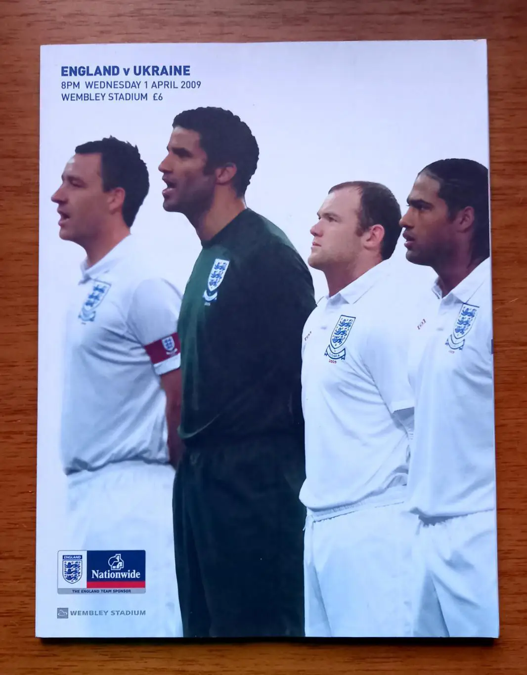 Футбол. Программа. Англия - Украина. 1.4.2009. Отборочный матч ЧМ 2010