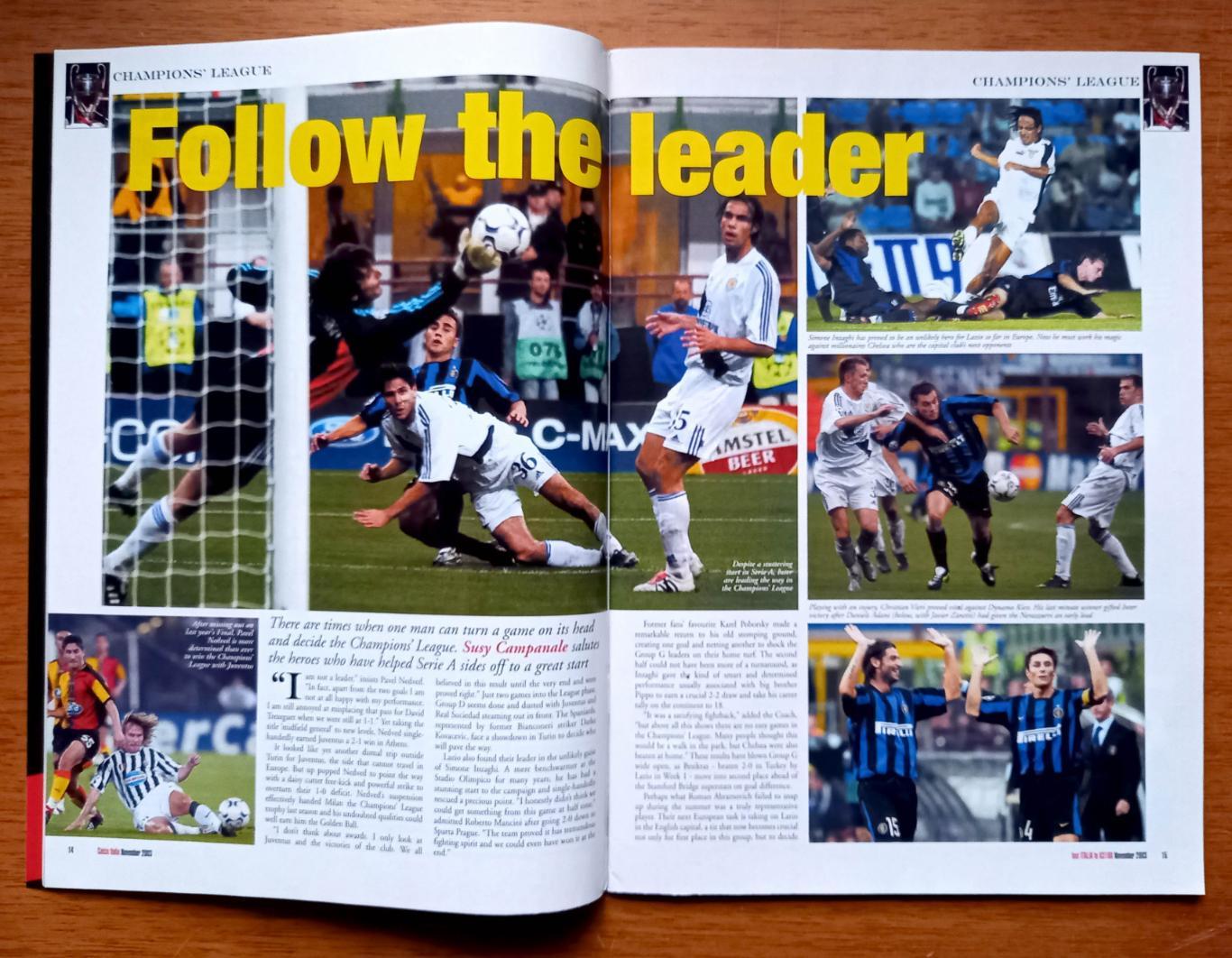 Футбол. Журнал Calcio Italia (Италия). 2003. Интер - Динамо Киев. 1