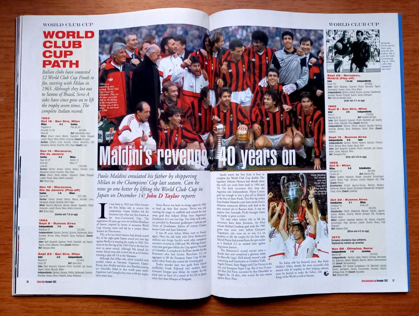 Футбол. Журнал Calcio Italia (Италия). 2003. Интер - Динамо Киев. 4