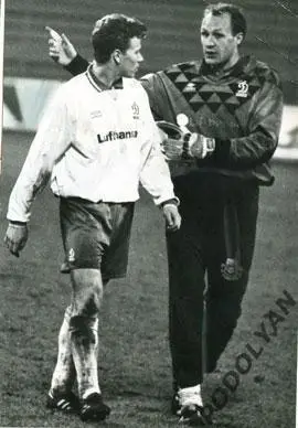 Футбол. Фото (оригинал). И.Кутепов, А.Анненков (Динамо Киев). 1992