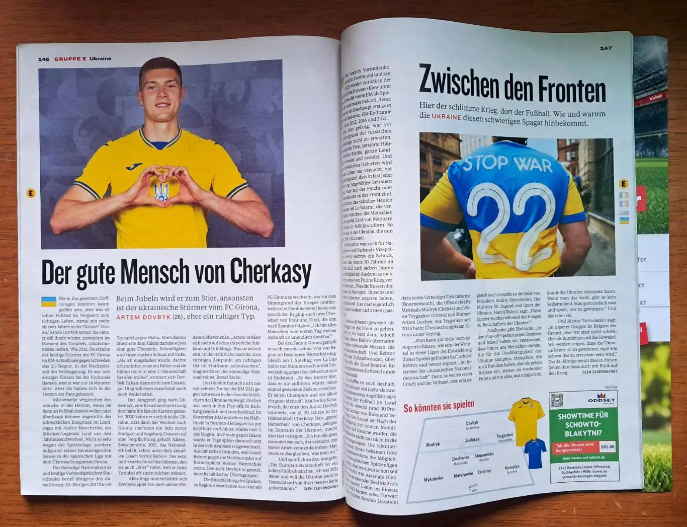 Футбол. Спецвыпуск Kicker (Германия) к чемпионату Европы EURO 2024. Украина! 2