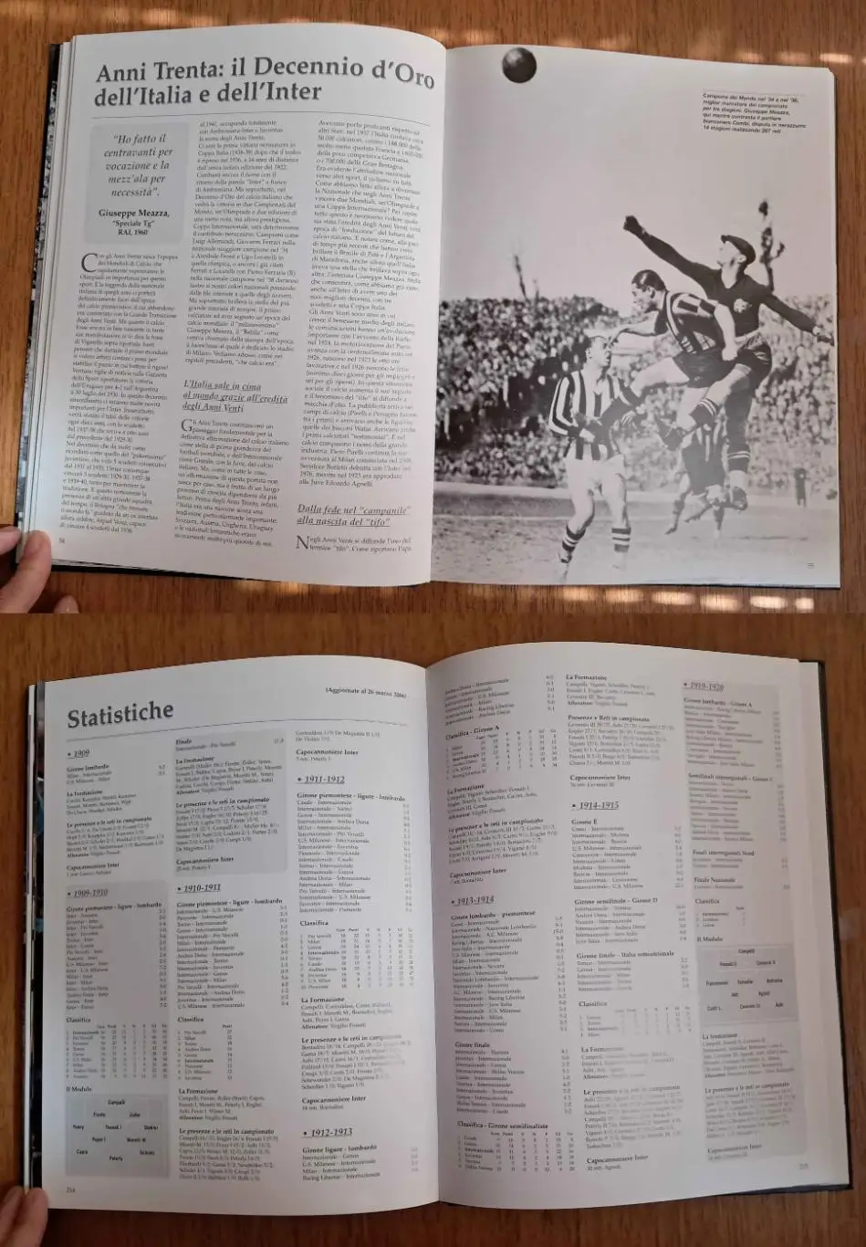 Футбол. Иллюстрированная история Интера (Италия). Фотоальбом (итал. язык) 1