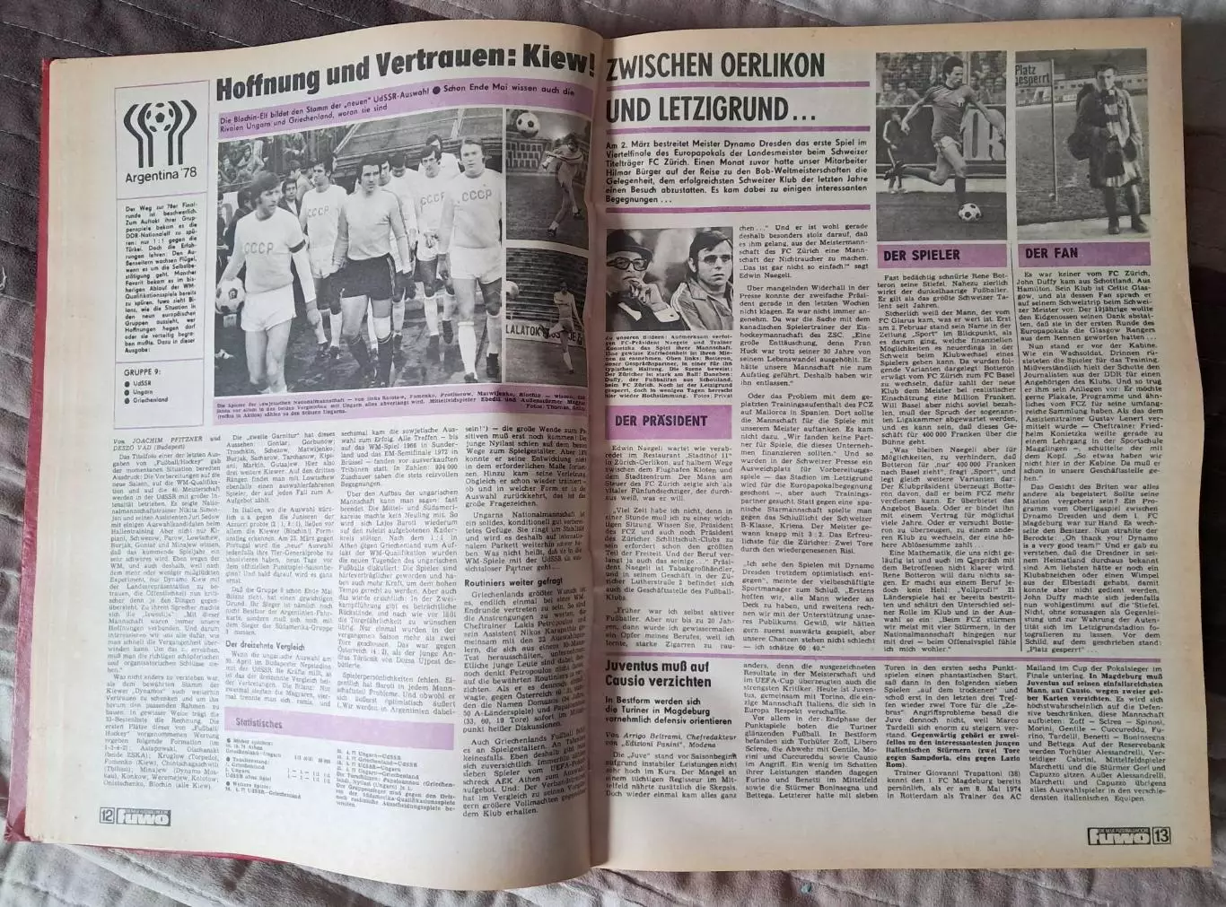 Еженедельник Di neue Fussball Woche (ГДР). 1977. Полный комплект в переплете 2