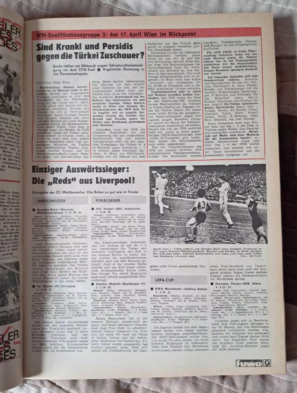 Еженедельник Di neue Fussball Woche (ГДР). 1977. Полный комплект в переплете 3