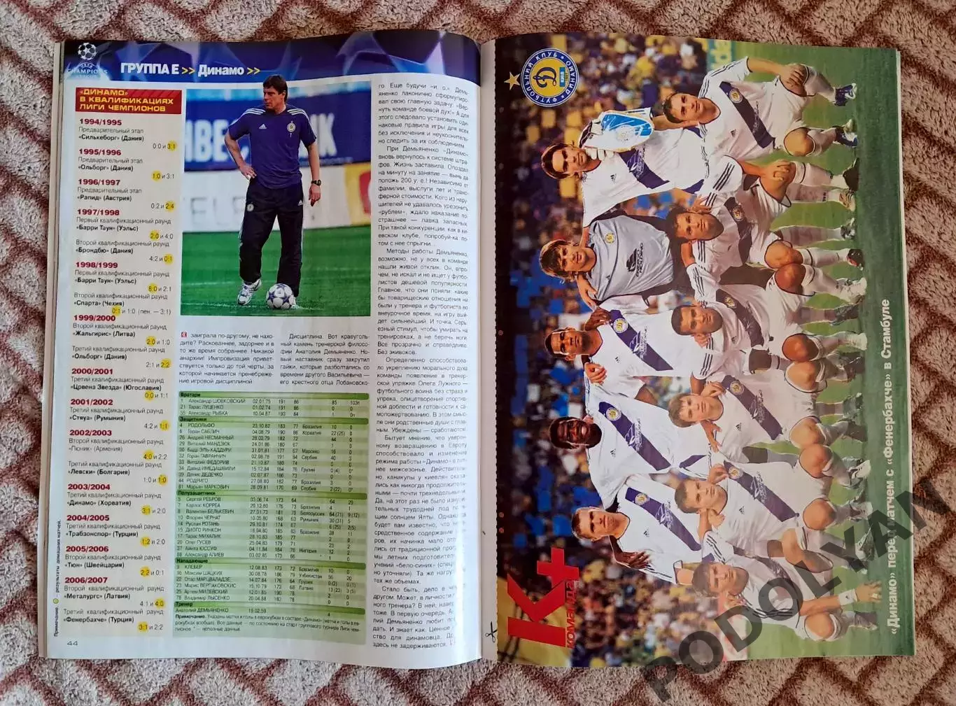 Футбол. Журнал Команда+ (Команда Плюс). Украина. Сентябрь 2006. ПОСТЕРЫ 1