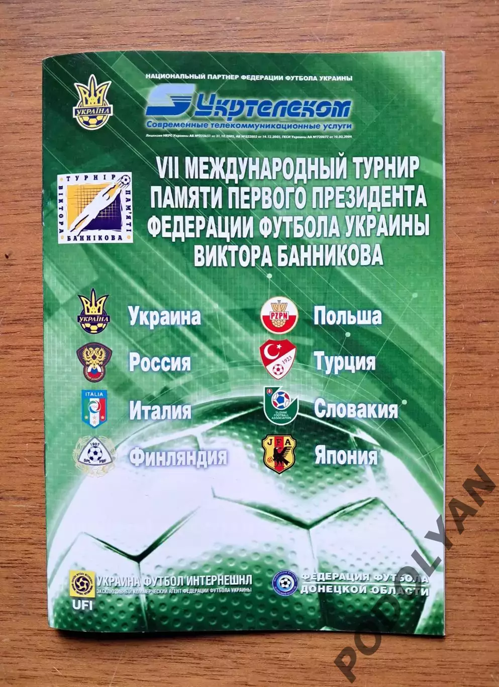 Футбол. Программа. VII Турнир Виктора Банникова. 2008. Юношеские сборные