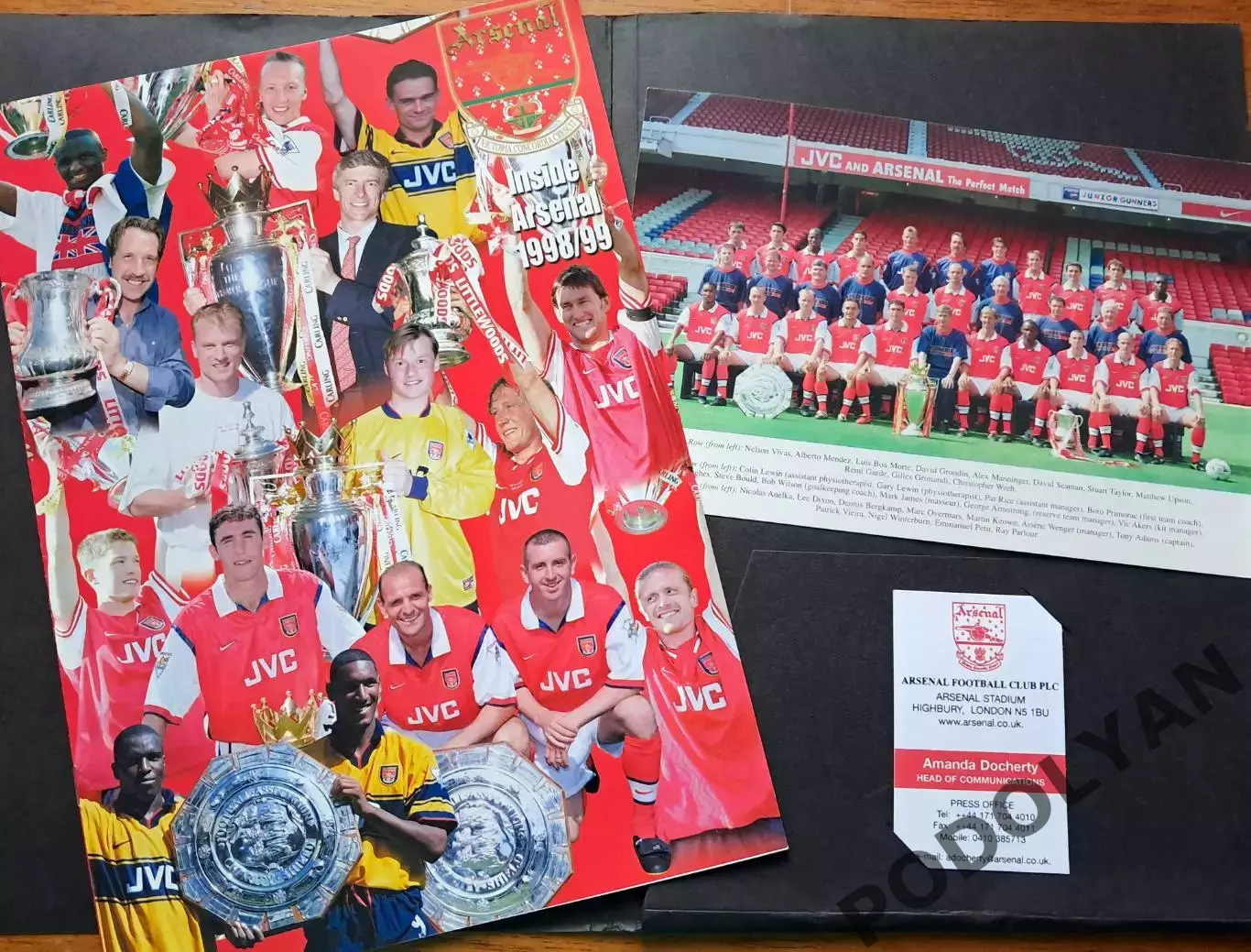 Футбол. Арсенал Лондон. Сезон-1998/99. Набор для прессы. Автографы!!!