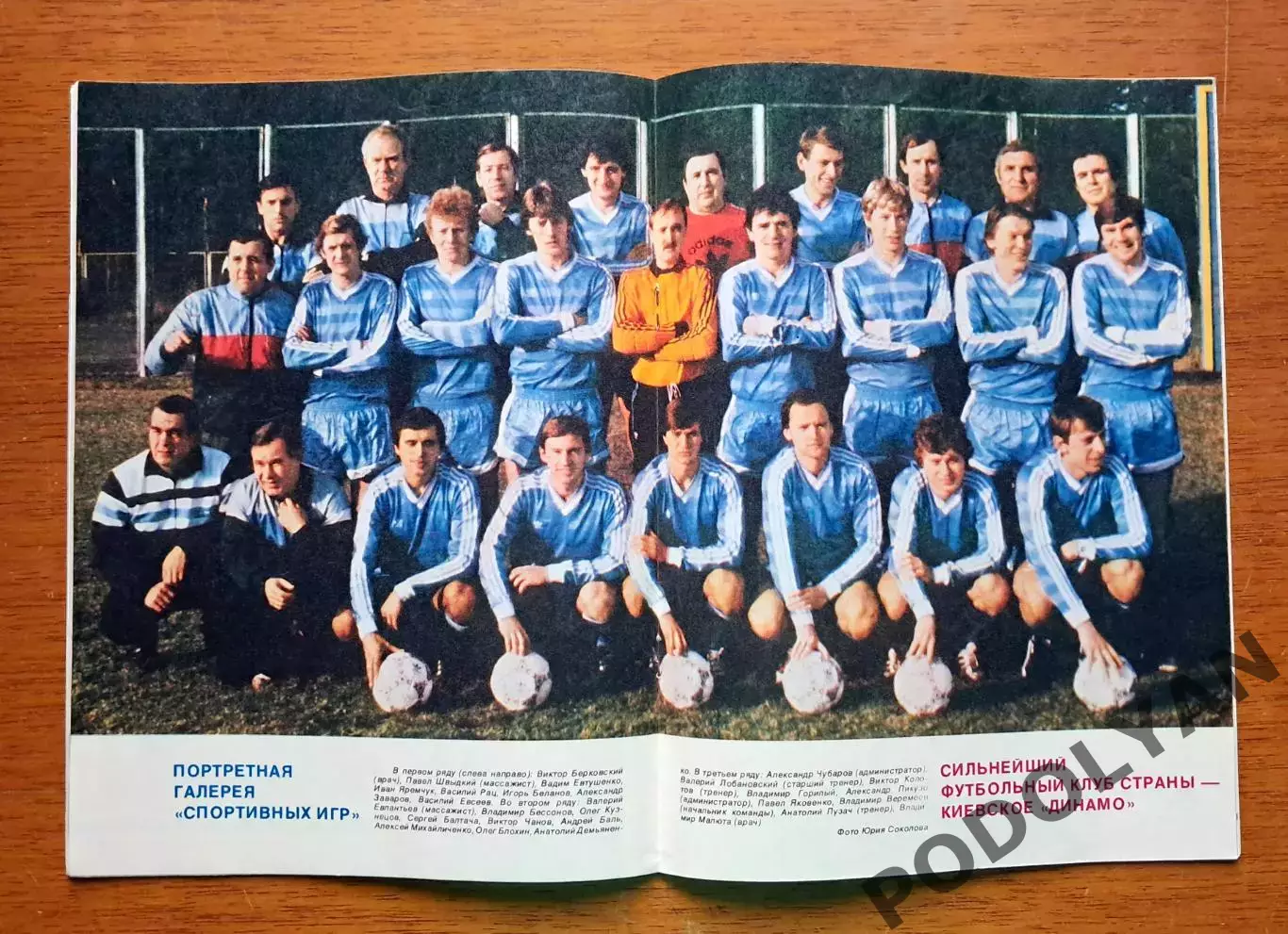 Футбол. Журнал Спортивные игры. Апрель 1987. ПОСТЕР 2