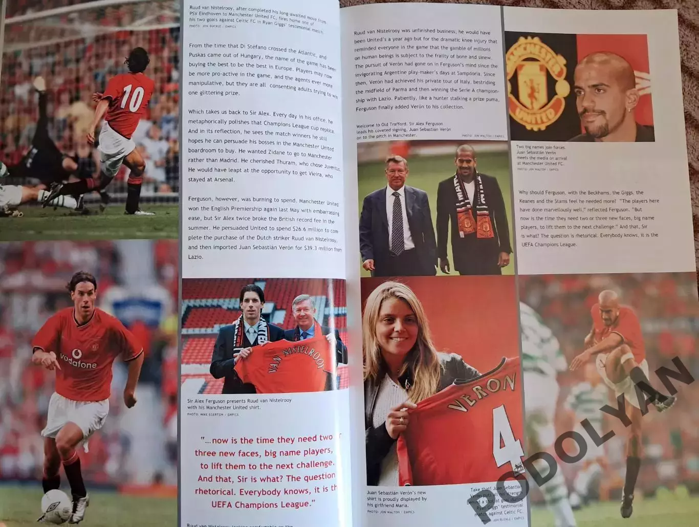 Футбол. Официальный буклет УЕФА для ЛЧ на сезон-2001/02 (1-й этап). Динамо Киев 2