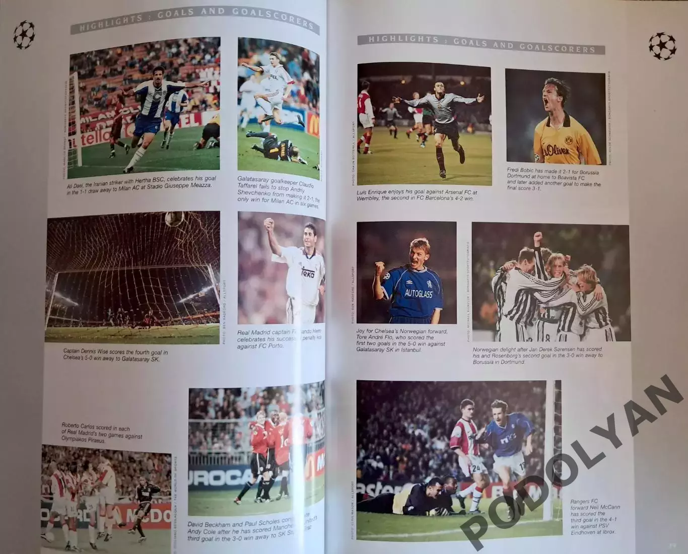 Футбол. Официальный буклет УЕФА для ЛЧ. Сезон-1999/2000 (2-й этап). Динамо Киев 2