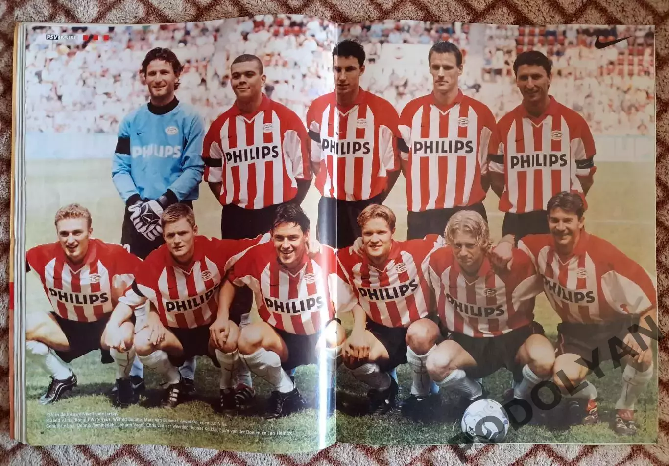 Футбол. Официальный журнал ПСВ Эйндховен. Июнь 2000. ЛЧ. Динамо Киев. ПОСТЕР! 2