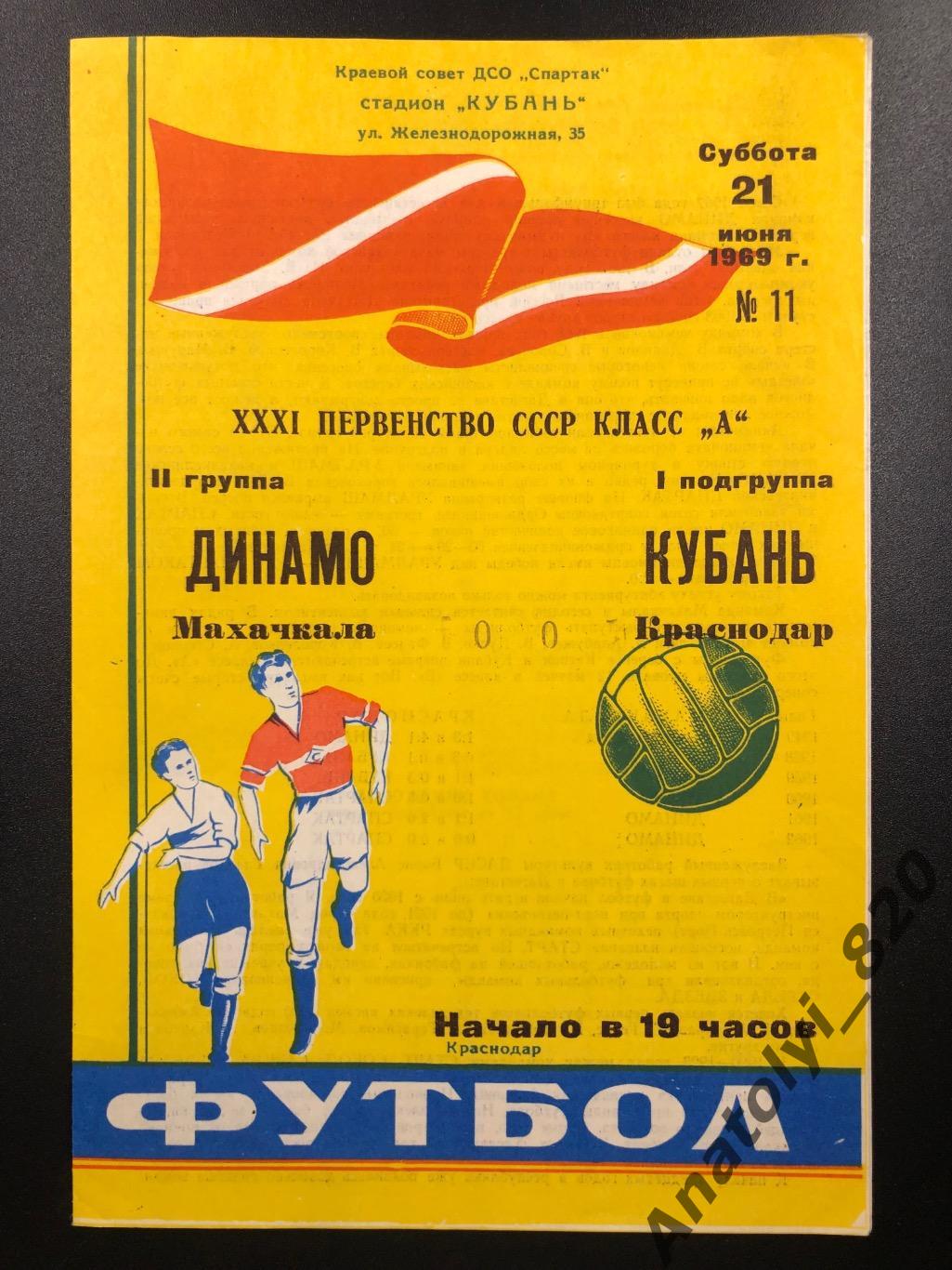 Кубань Краснодар - Динамо Махачкала 1969 год