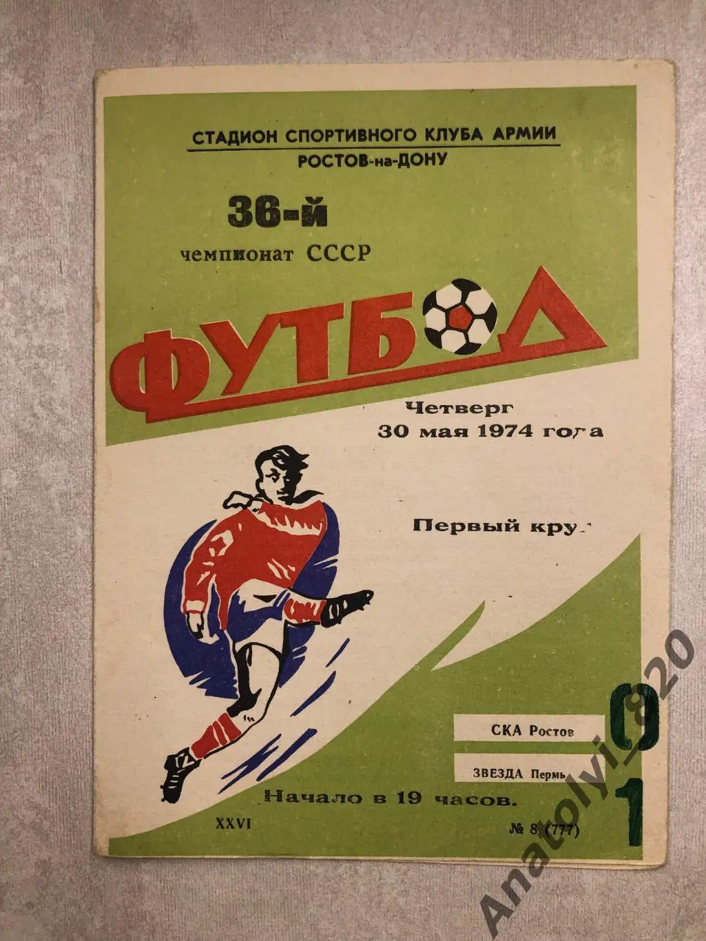 СКА Ростов - Звезда Пермь 1974 год