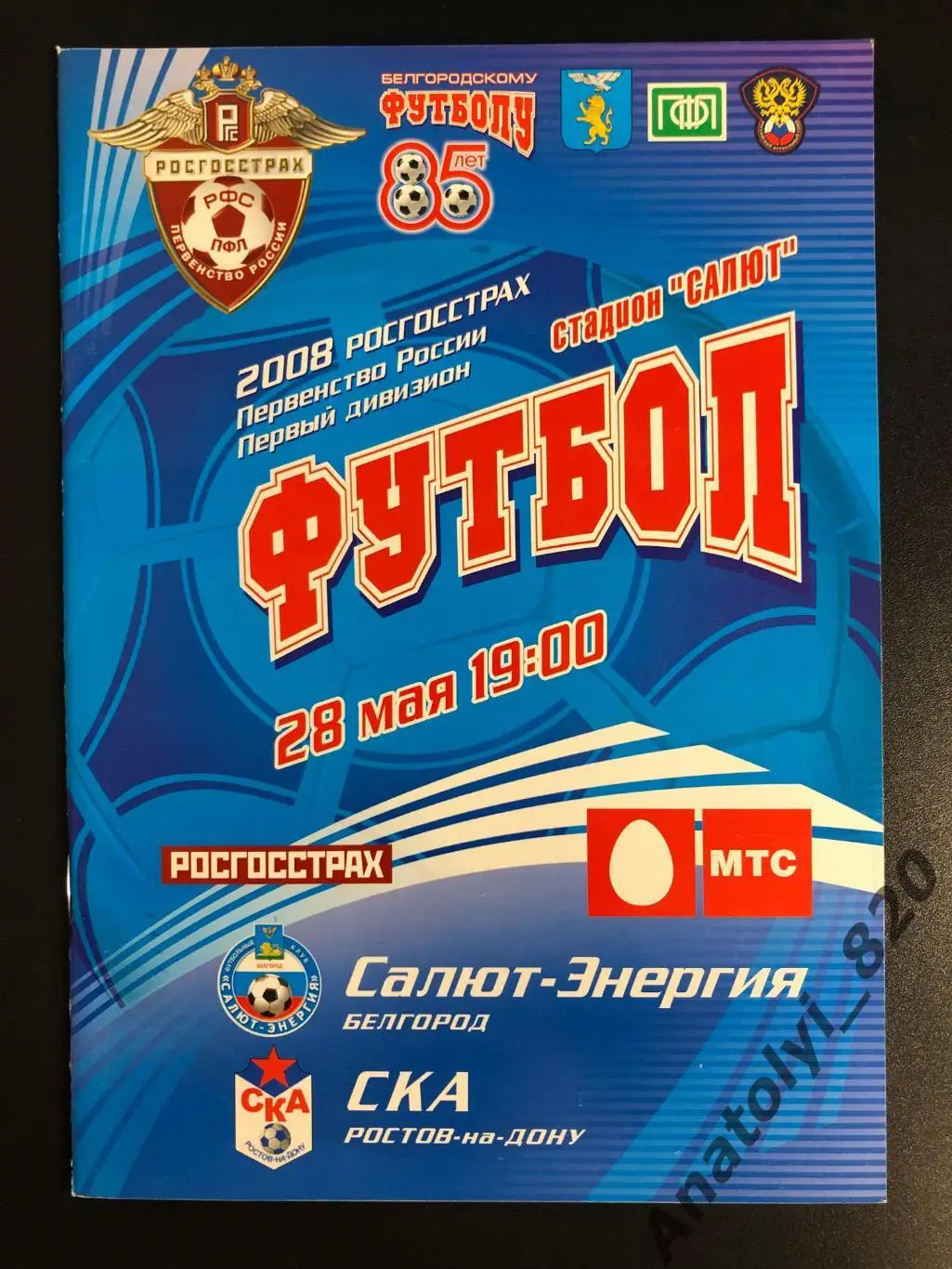 Салют Белгород - СКА Ростов 2008 год