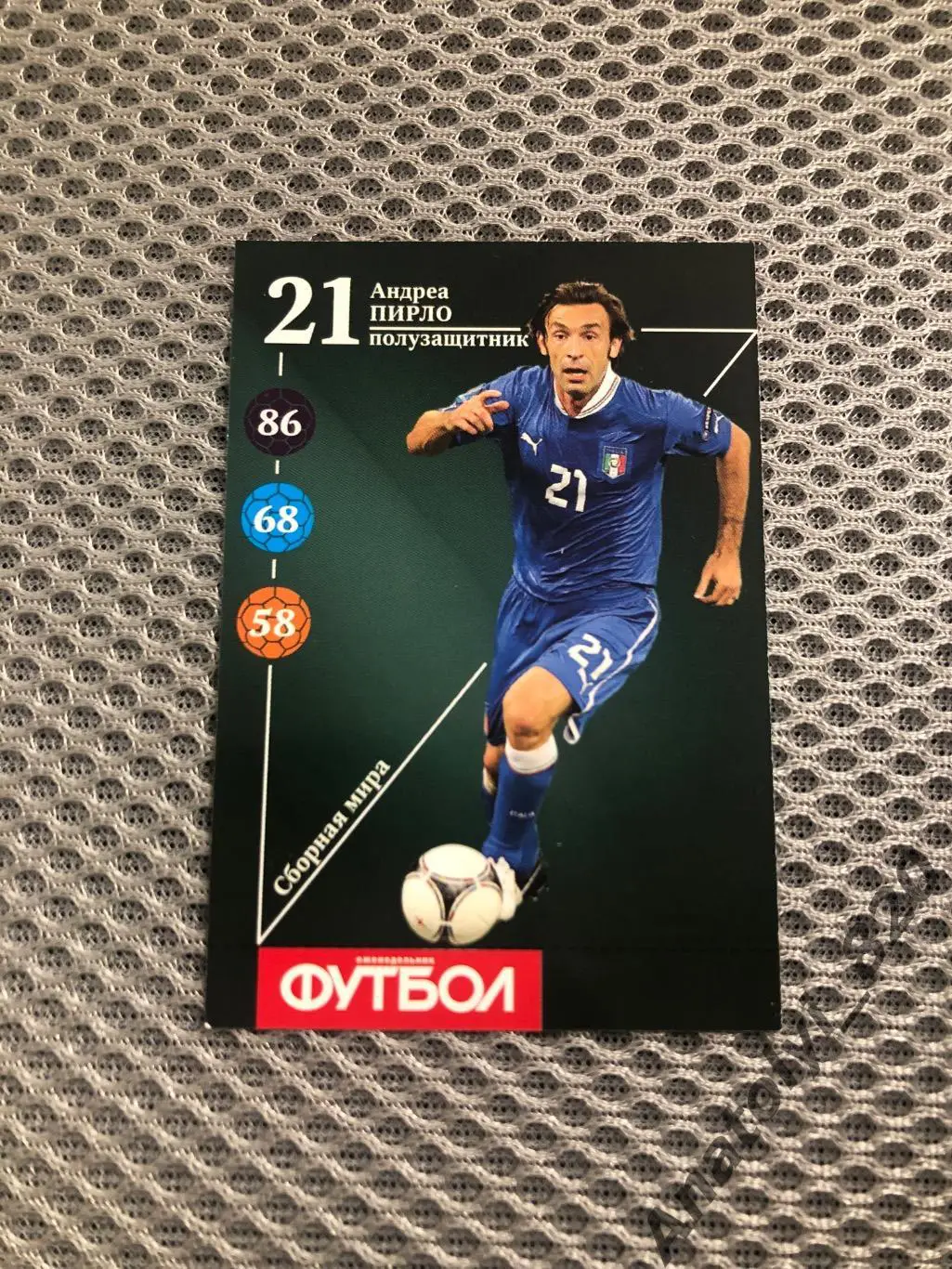 Карточка Андреа Пирло сборная Мира
