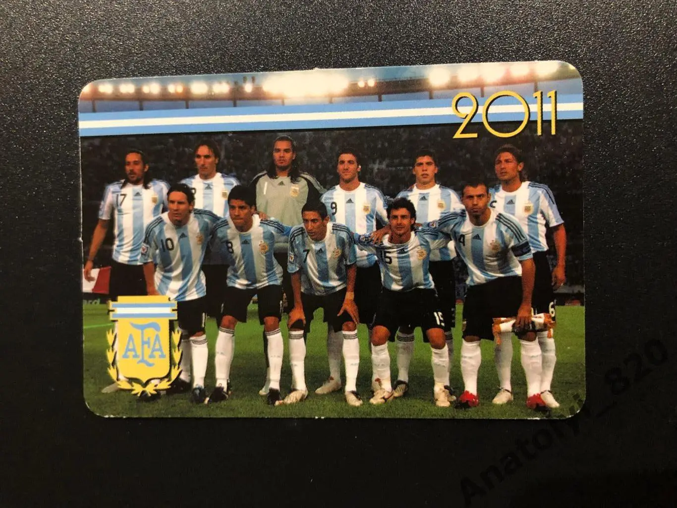 Календарик сборная Аргентины 2011 год