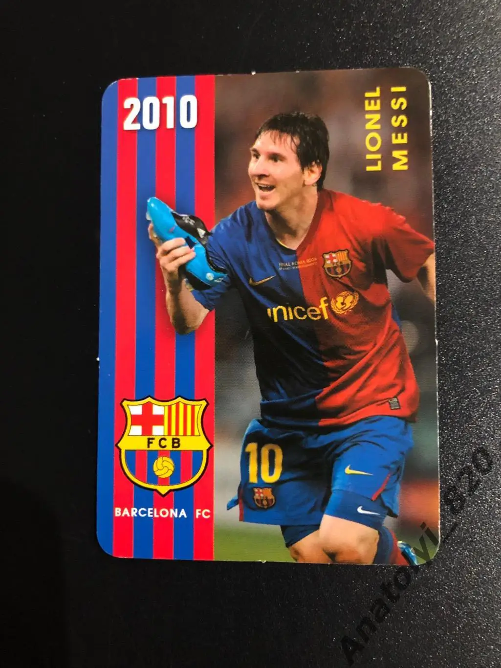 Календарик Лионель Месси ФК Барселона 2010 год