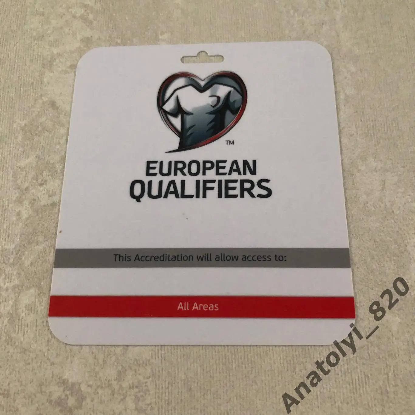 Билет (аккредитация) сборная России - сборная Швеции, 05.09.2015 1