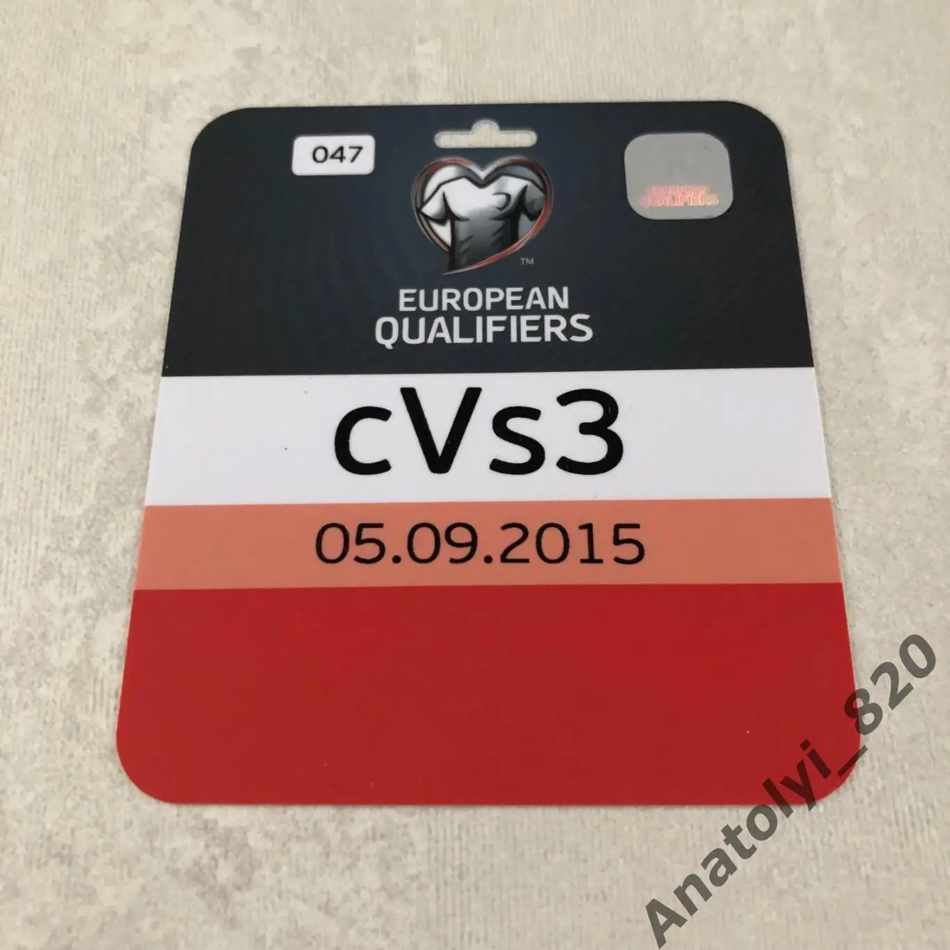 Билет (аккредитация) сборная России - сборная Швеции, 05.09.2015