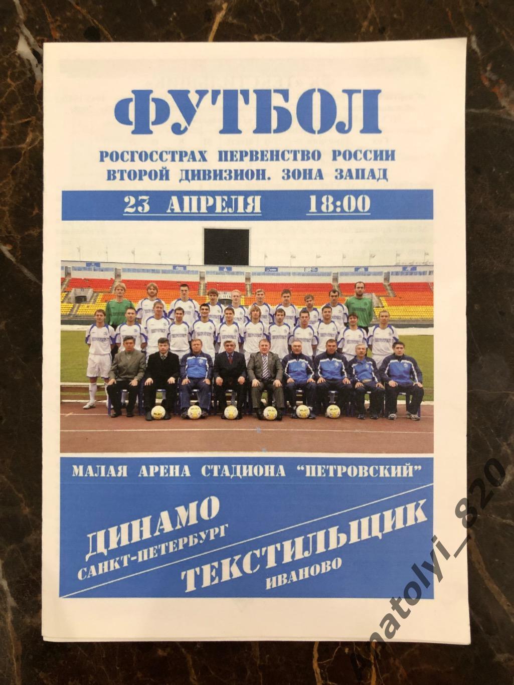 Динамо Санкт-Петербург - Текстильщик Иваново, 23.04.2008