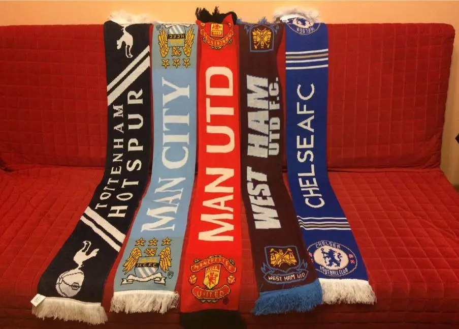 Футбольные шарфы английских команд