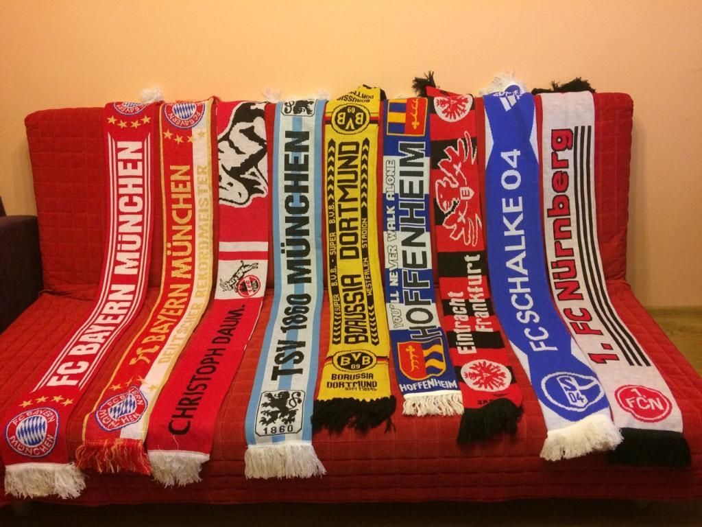 Футбольные шарфы Германии, Франции, Бельгии