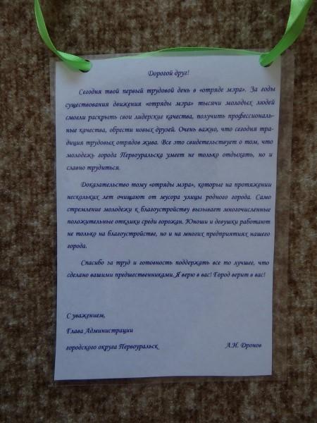 Вымпел Отряд мэра Первоуральск 2014 1