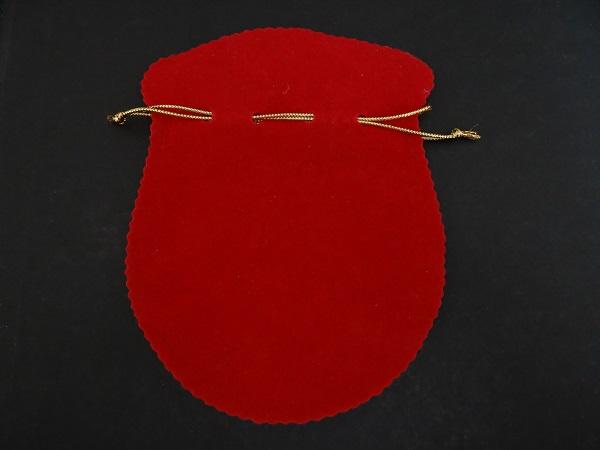 Мешочек для украшения красный бархат