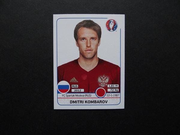 PANINI UEFA EURO 2016 №168 - Dmitri Kombarov - Россия - Дмитрий Комбаров (2)