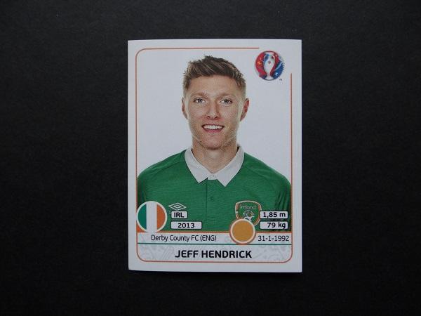 PANINI UEFA EURO 2016 №526 - Jeff Hendrick - Ирландия