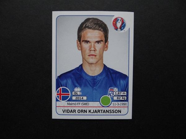 PANINI UEFA EURO 2016 №625 - Vidar Orn Kjartansson - Исландия