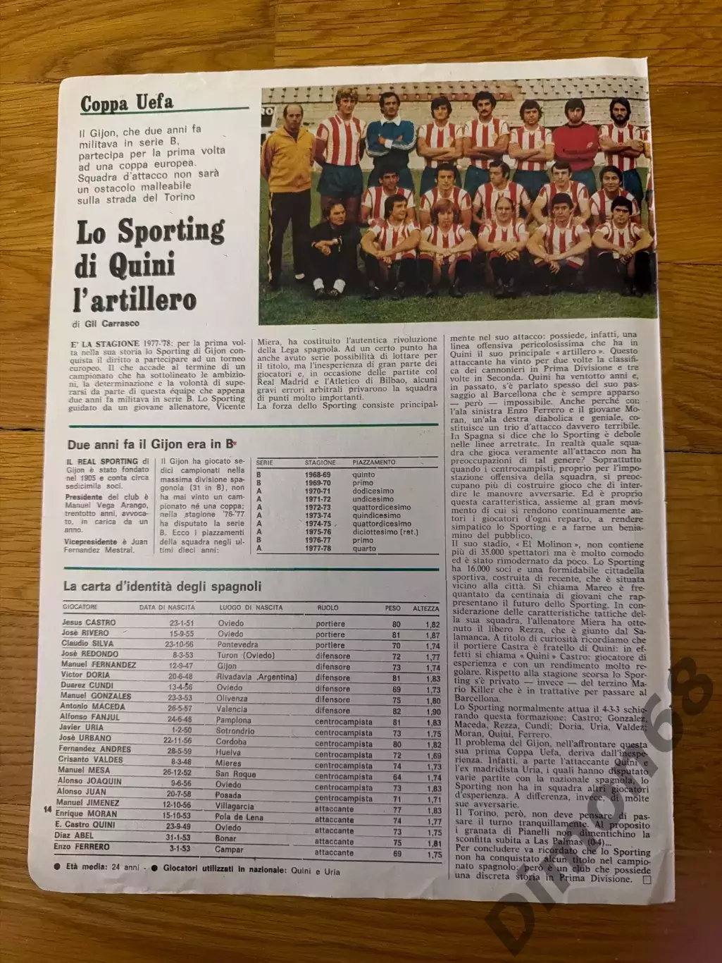 Динамо Тбилиси; Спортинг хихон Испания 1