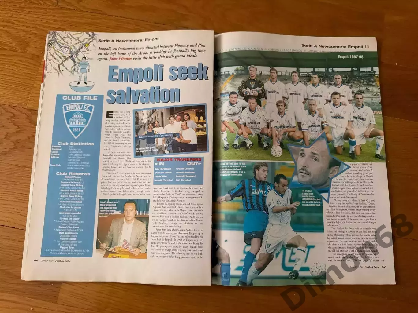 Football ITALIA октябрь 1997г журнал целый 3