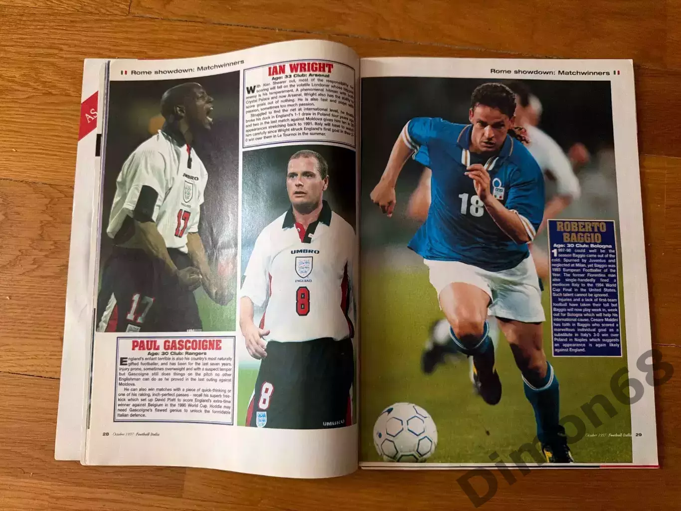 Football ITALIA октябрь 1997г журнал целый 6