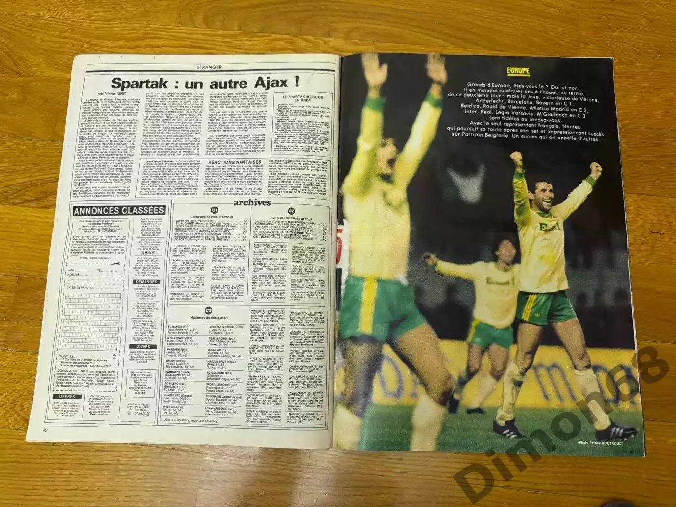 France football ноябрь 1985г журнал целый 5