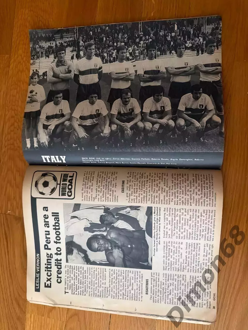 WORLD CUP GOAL ч м 1970г целый 2