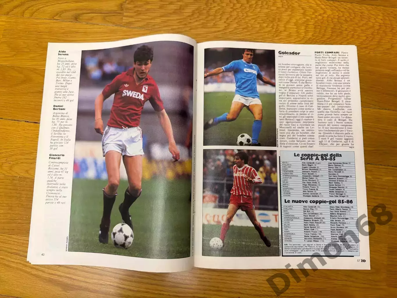 Guerin sporting приложение лучшие игроки чем Италии сезон 84/85г 4