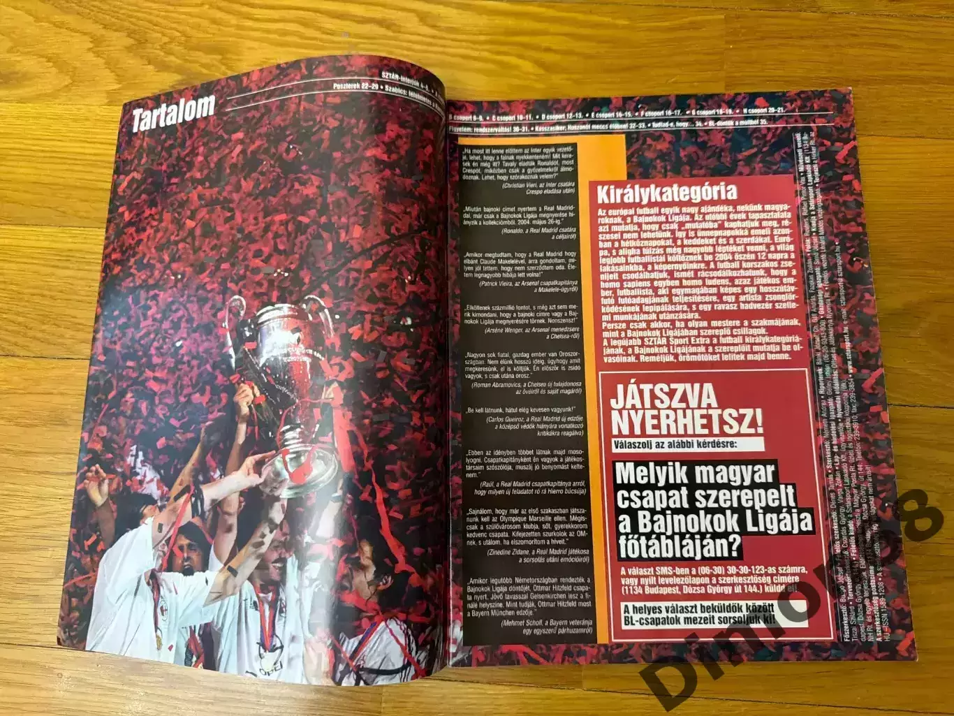 Лига чемпионов сезон 2003/04г (Венгрия) целый в идеальном состоянии 7р 1